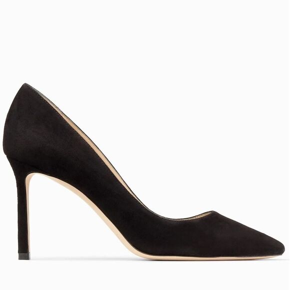 Jimmy Choo Romy 85 Black Suede Pointed Pumps 36 - Picture 1 of 5